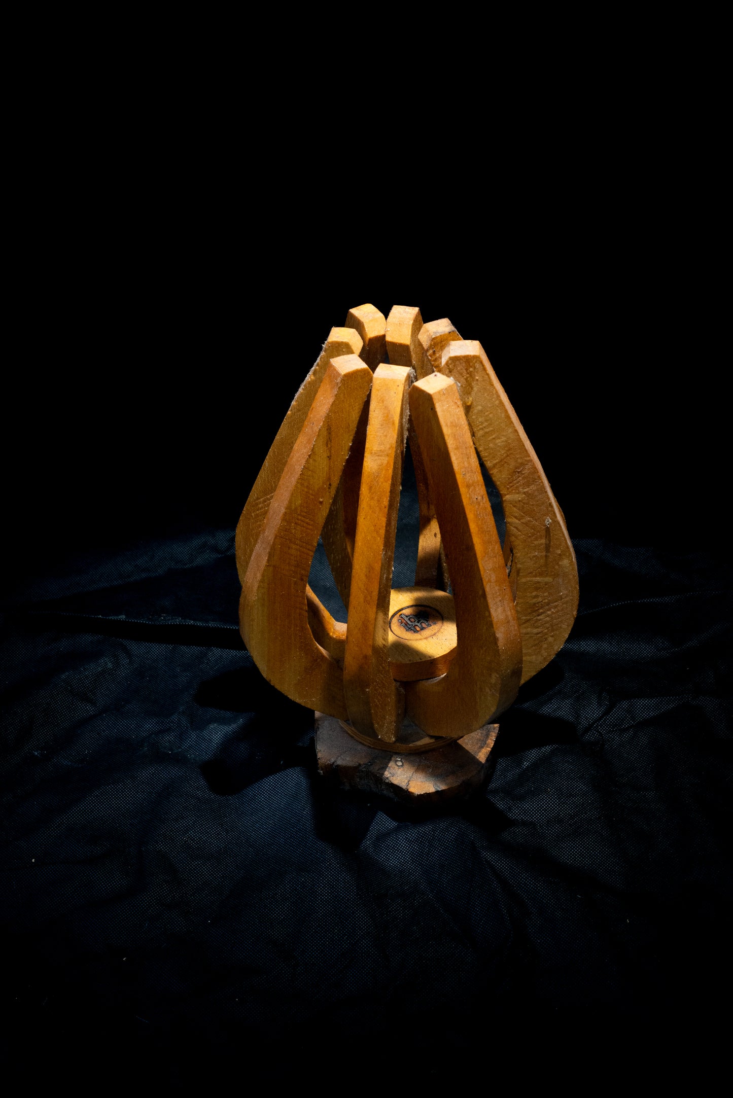 Lotus Flame Wooden Sculpture 🌸