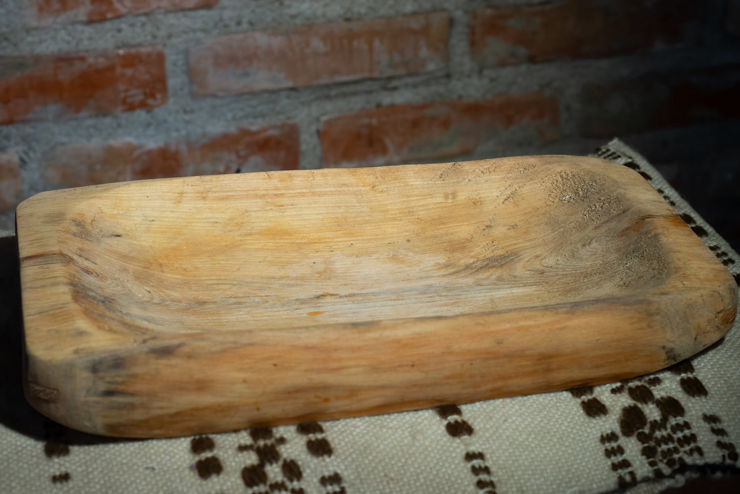 Rustic Hand-Carved Fruit Bowl Set (2 pcs)