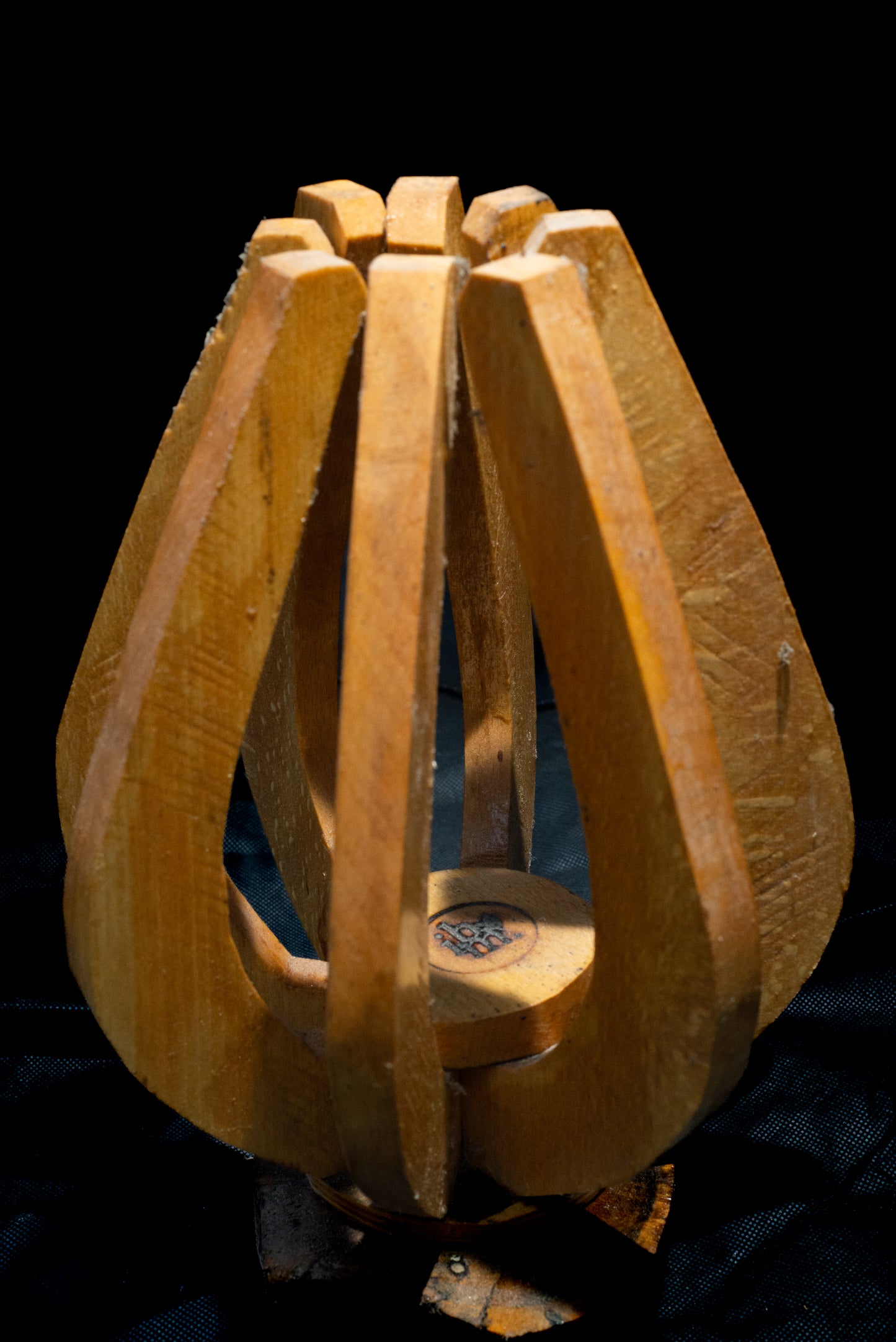 Lotus Flame Wooden Sculpture 🌸