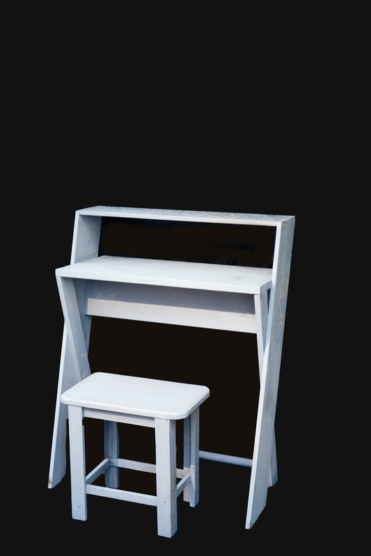 ✏️ Little Learner’s Wooden Desk & Stool Set